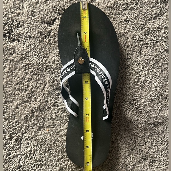 Kate Spade Fable Black Flip Flops 8 - Picture 8 of 11